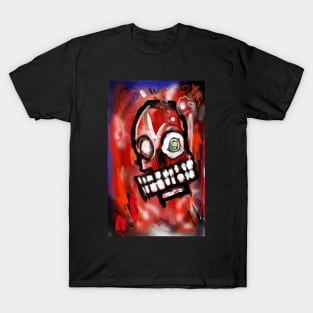 NY Abstract art skull painting T-Shirt